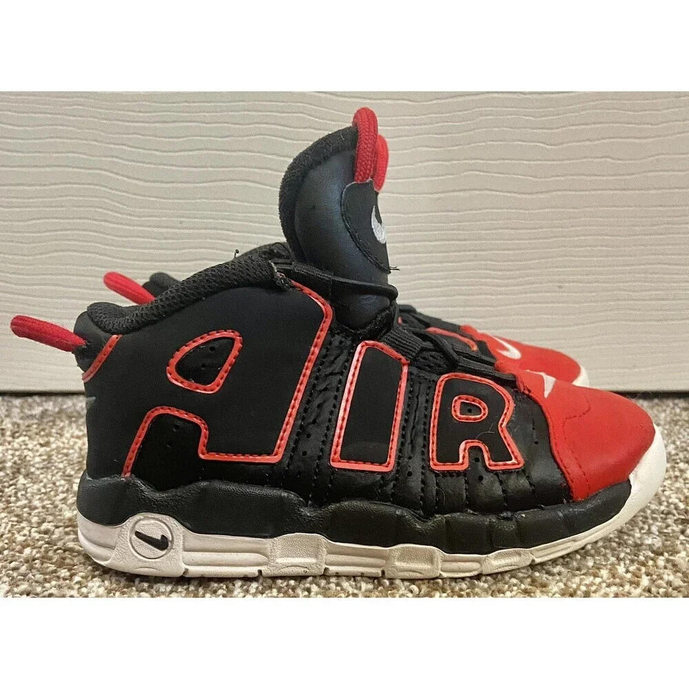 Size 10C - Nike Air More Uptempo 96 GS Pippen Chicago Bulls Red FB1344-001